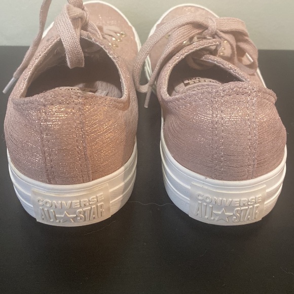 Sparkly Pink Converse All Star Sneakers - Picture 3 of 7